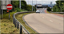 J3477 : Slip-road, Fortwilliam roundabout, Belfast (3) by Albert Bridge