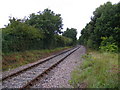 Looking along the rails towards Saxmundham