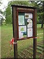 Barnwood Park and Arboretum noticeboard