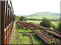 Lengths of rail beside the Talyllyn Railway