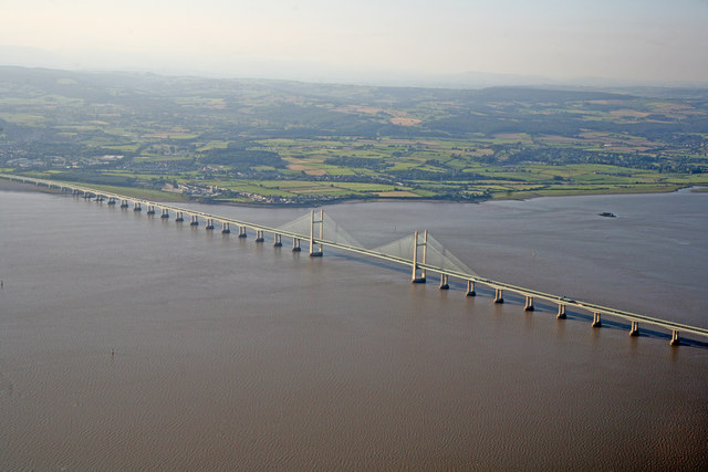 Aerial view of second Severn Crossing