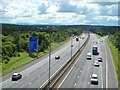 Looking south on the M74