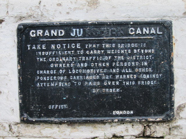Grand Junction Canal weight sign