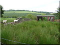 Old railway wagon shed near Ton-y-groes farm