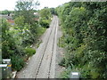 Railway line immediately west of Gaer Tunnel, Newport