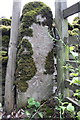 Benchmark on gatepost of East End Farm