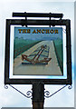 The Anchor (3) - sign, Lower Guildford Road, Knaphill