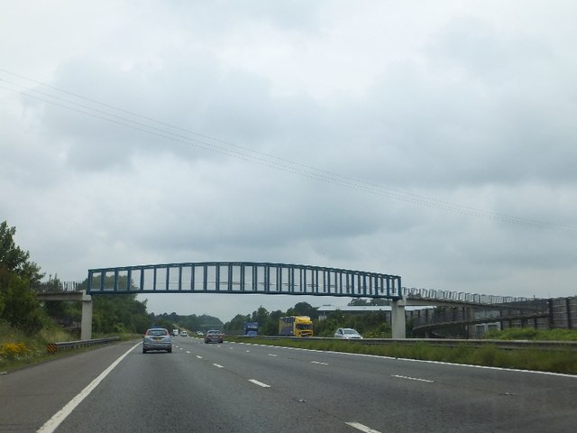 Footbridge over M3 south of Hatch