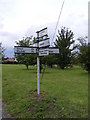 TM4160 : Roadsign on the B1121 Saxmundham Road by Geographer