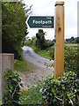 Grove Road & Sandlings Walk Footpath sign