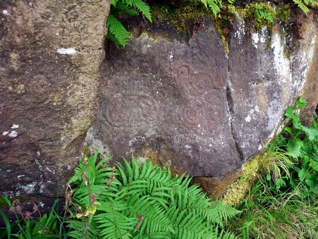 Complex rock carvings at Morwick Crag