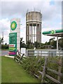 Water tower and service station near Malmesbury