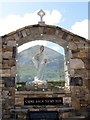 L9182 : The statue of Our Lady of Medjugorie with Croagh Patrick in the background by Eric Jones