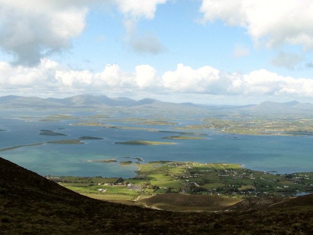 Murrisk village from the Bellataleen Gap © Eric Jones :: Geograph Ireland