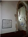 Church of St. Mary, Crawley: parish map by the bell tower