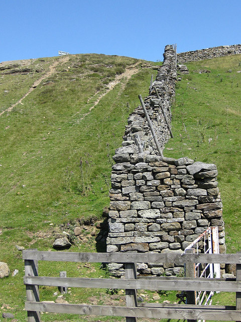 Dry stone wall at Fore Gill Gate