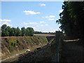 Footpath beside railway cutting near Chelsfield