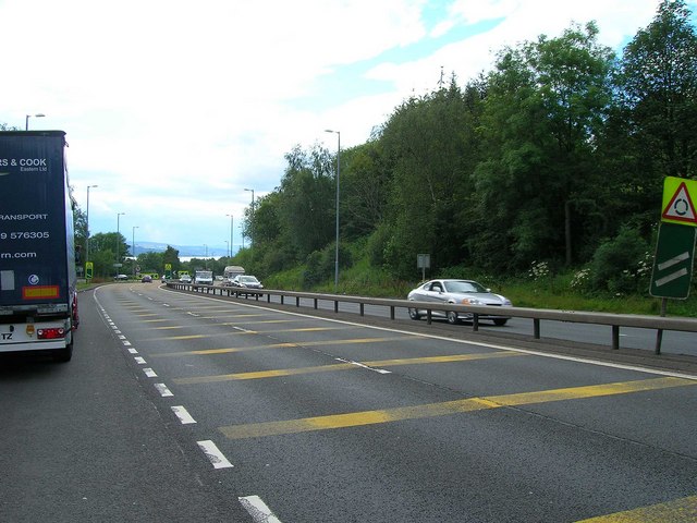 A82 near Dunglass Roundabout © David P Howard :: Geograph Britain and ...