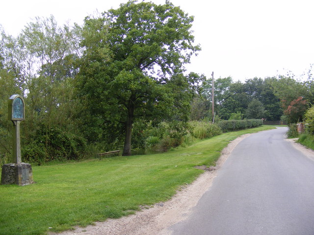 Reepham Road, Wood Dalling & Wood Dalling Village sign