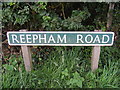 TG0927 : Reepham Road sign by Geographer