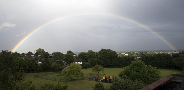 Rainbow over Baxter Fields