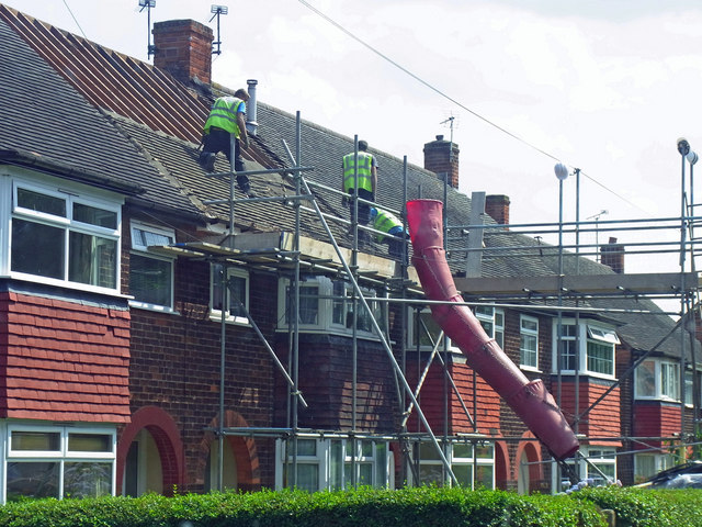 Roofers at Work in Tofts Road \u00a9 David Wright :: Geograph Britain and ...