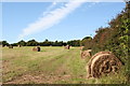 Hay bales in a field at Treveddon