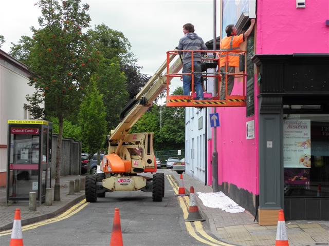 Painters at work, Campsie Road, Omagh