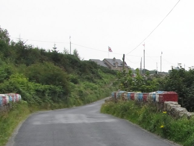 Colligan Bridge and the top of the Loyalist Carrigenagh Road
