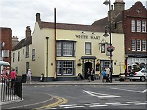 TL3171 : 'White Hart' inn on Market Hill at St. Ives by Robert Edwards