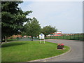 Entrance road to Sherburn Village Primary School