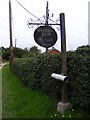 TM4160 : Woodside Farm & Orchard Bank sign by Geographer