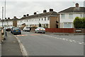 Maesglas Crescent houses near the corner of Maesglas Grove, Newport