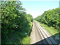 Railway track as seen from Gudge Heath Bridge