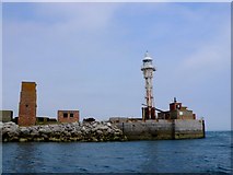SY7076 : Lighthouse Portland Harbour by Nigel Mykura