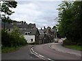 Corner of the A82 in Tarbet, with Tarbet Hotel on the left