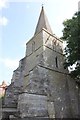 Buttresses on the tower