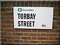 Street sign, Torbay Street NW1