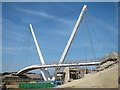 Junction 9 footbridge under construction