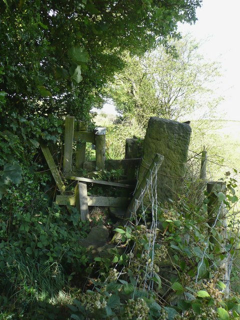 Stile on the Burlees branch of Hebden Royd Footpath 18