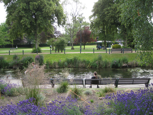 Cycling And Sitting By The River Sow, © Robin Stott Cc-by-sa 2.0 