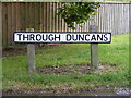 Through Duncans sign