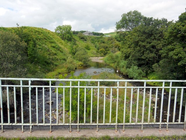 River Coquet from farm bridge north of Linshiels
