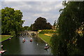 TL4458 : Cambridge: River Cam, looking downstream from King's College by Christopher Hilton