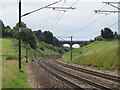 TM1234 : Rails, Catenary and Bridge by Roger Jones
