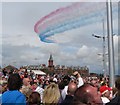 The Red Arrows thrilling the throng on Newcastle