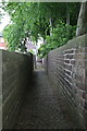 Walled footpath