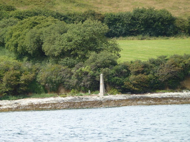 West boundary marker Falmouth Harbour