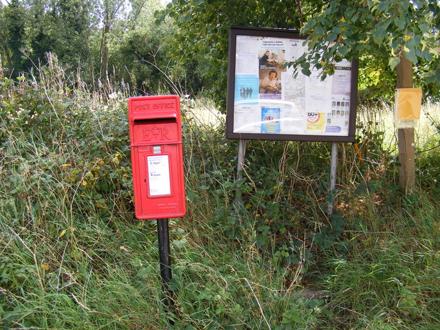 Village Notice Board & Great Bealings Post Office Postbox