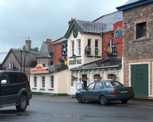 "Golden Vale" pub and Chinese takeaway in Dundrum, County Tipperary